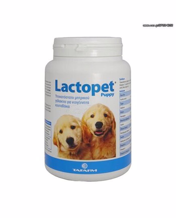Tafarm Lactopet Puppy upokatastato Mitrikou Glaktos ga Neognnita Koutabakia 500gr